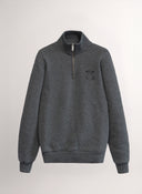 Sweat Homme Col Zip Gris