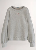 Sudadera Gris Oversize Mujer