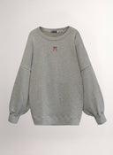 Sudadera Gris Oversize Mujer