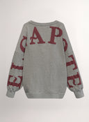 Sudadera Gris Oversize Mujer