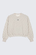 Sudadera Beige Lunares Negros Mujer