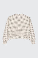 Sudadera Beige Lunares Negros Mujer