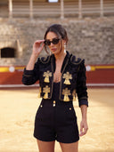 Chaquetilla Torera Azabache y Oro