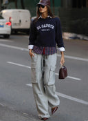 Jersey Azul Marino Oversize Mujer