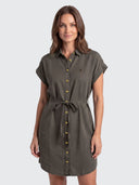 Vestido Marrón Tencel Mujer
