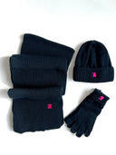 Pack de Gorro, Guantes y Bufanda Azul Marino Unisex