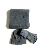 Pack de Gorro, Guantes y Bufanda Gris Unisex