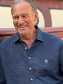 Guayabera Azul Marino Hombre