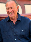 Guayabera Azul Marino Hombre