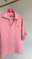 Camisa 100% Lino Berenjena Mujer