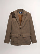 Americana Cuadros Camel Mujer