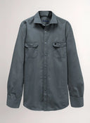 Camisa Gris Grafito Dos Bolsillos Hombre