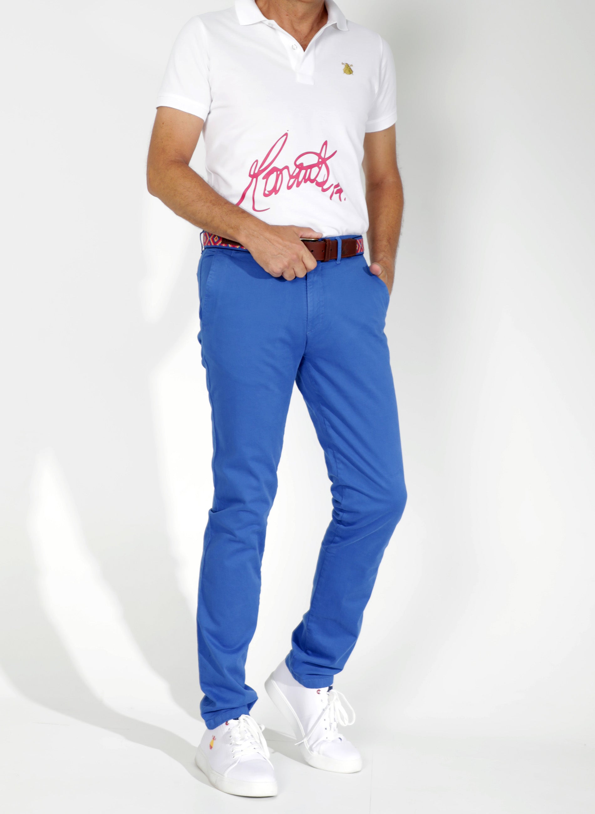 Pantalon discount chino azul