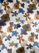 Camisa Flores Marrones Lino Hombre