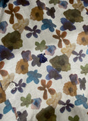 Camisa Flores Marrones Lino Hombre