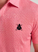Polo Rosa Jaspeado Ultraligero Hombre