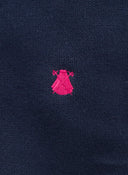 Chaqueta Azul Marino Cuello Pelo Desmontable Mujer