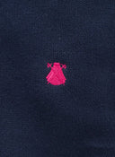 Chaqueta Azul Marino Cuello Pelo Desmontable Mujer