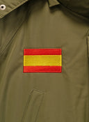 Capuche Amovible Plumes Vertes Homme