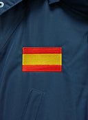 Navy Blue Feathers Detachable Hood Man