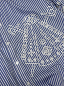 Blau-weißes Cape-Set für Damen