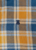 Camisa Villela Cuadros Azules/Mostaza Hombre