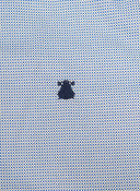 Camisa Estampada Topos Azules Hombre