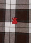 Camisa Cuadros Grandes Marrones Villela Hombre