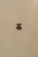 Jersey Beige Lambswool Cuello Cremallera Hombre