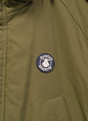 Capuche Amovible Plumes Vertes Homme