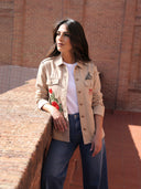 Chaqueta Camel Clavel Mujer