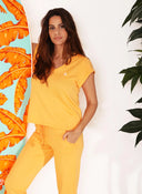 Camiseta Mandarina Mujer Cuello Pico