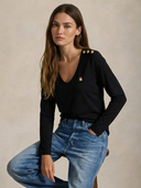 Camiseta Negra Manga Larga Mujer