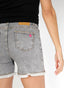 Short en denim avec logo brodé pour femme 