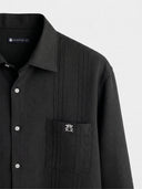 Guayabera Negra Hombre