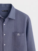 Guayabera Azul Petróleo Hombre