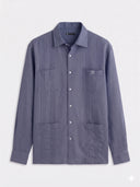 Guayabera Azul Petróleo Hombre