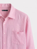 Guayabera Rosa Palo Hombre