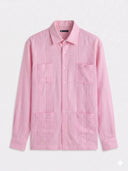 Guayabera Rosa Palo Hombre
