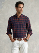 Camisa Villela Cuadros Rojos y Azules Hombre