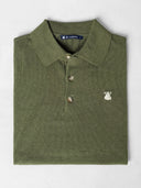 Polo Verde de Punto Manga Corta Hombre