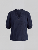 Women's Romantic Navy Blouse