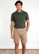 Men's Camel Drawstring Bermuda Shorts