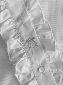 White Shirt with Ruffled Bib and Cuff for Women