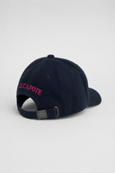 Gorra Azul Marino Logo Rosa Capote