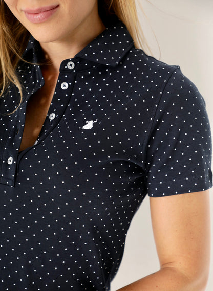 Polo Blue Woman Polka Dots Interlock
