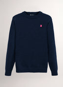 Jersey Lambswool Cuello Caja Azul Hombre