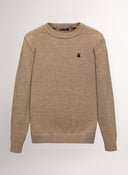 Jersey Beige Cuello Caja Mujer
