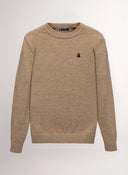 Jersey Beige Cuello Caja Mujer