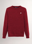 Jersey Burdeos Cuello Caja Mujer